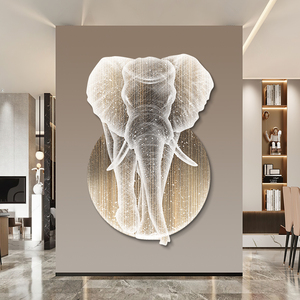 Éléphant led lumière murale salon lumière luxe suspendu photo chambre couloir mur porche peinture décorative créative murale - Product Image 5