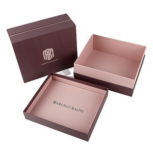 custom small Elegant lift-off lid shoulder neck lid and base boxes gift package 2 pieces rigid paper box