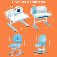 Meubles de maison modernes de haute qualité Table d'étude ergonomique en bois et ensemble de chaises pour enfants pour l'étude à domicile et la chambre à coucher
