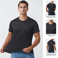 Nouveau T-shirt Homme OEM Personnalisé à Manches Courtes Uni Décontracté Compressé Écologique Anti-UV Séchage Rapide Respirant pour Activités de Plein Air