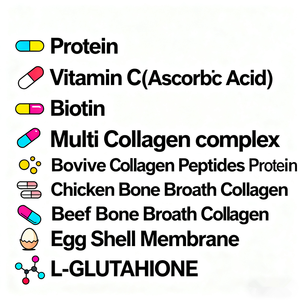 กลูต้าโกลว์ สปาร์คเคิล พรีเมียม มัลติ คอลลาเจน เปปไทด์ส ผง ผสมแอลกลูต้าไธโอน สำหรับผิวกระจ่างใส สารต้านอนุมูลอิสระ บำรุงผิวชุ่มชื้น - Product Image 6