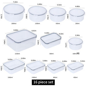 Venta caliente fábrica congelador directo contenedor de alimentos almacenamiento de alimentos y contenedor de plástico para microondas contenedor de alimentos - Product Image 6