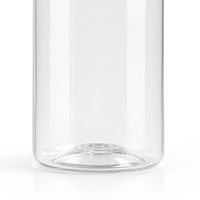 Bouteille en plastique transparente de qualité alimentaire avec bouchon à vis rond pour l'emballage de jus, de lait et de thé