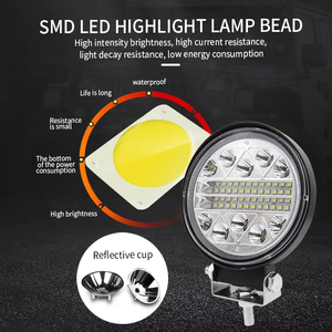 Accesorios para coche, foco auxiliar, 4 pulgadas, redondo, 102W, haz combinado, 12V, luz Led de trabajo para camión, Tractor, Luces Led Para Autos - Product Image 6