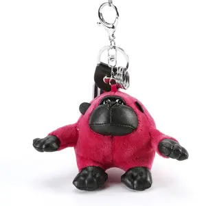 Custom toys keychain monkey keyrings plush toy bag hanging toy Gorilla stuffed soft monkey keychain