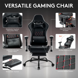 Silla de Juego Individual con Envío Gratuito, Diseño <span class=keywords><strong>Secret</strong></span> <span class=keywords><strong>Lab</strong></span>, Silla Giratoria con Reposabrazos 2D y Mecanismo Funcional - Product Image 3
