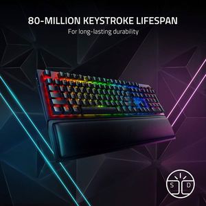 Original <span class=keywords><strong>BLACKWIDOW</strong></span> <span class=keywords><strong>V3</strong></span> PRO 104 teclas RGB interruptor verde y amarillo Teclado mecánico para juegos inalámbrico - Product Image 2