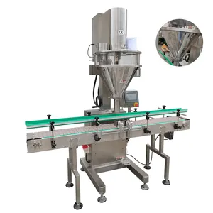Hot Sale 304 Stainless Steel Automatic Can Jar Packaging Filling Machine / Milk Chili Flour Linear Screw Auger Filler