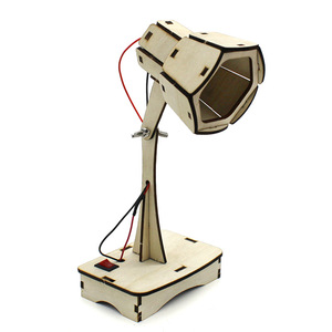 Kit éducatif de modélisation de lampe de bureau en bois, formes géométriques, contrôle manuel, jouet d'expérimentation scientifique et physique pour enfants de 7 à 9 ans - Product Image 2