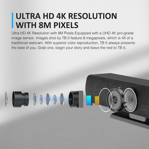 Hệ thống <span class=keywords><strong>camera</strong></span> phòng hội nghị với ai theo dõi khuôn mặt và theo dõi giọng nói 4K E PTZ <span class=keywords><strong>camera</strong></span> với 4 micro ngoài không dây - Product Image 5