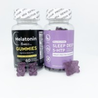 Complément alimentaire quotidien Gommes à la mélatonine avec magnésium et L-théanine 60 gommes/flacon Améliore la qualité et la profondeur du sommeil pour adultes