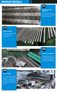 SUS304 sus316 ASTM A312 a204m 304 316L tròn vuông hình chữ nhật ống hình bầu dục Duplex 0.5mm DN100 liền mạch Ống thép không gỉ - Product Image 5