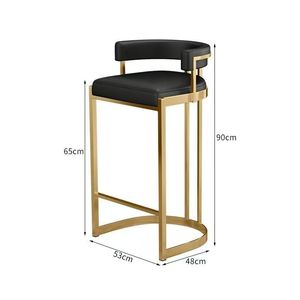 Sillas de Barra Altas de Lujo Estilo Nórdico, Modernas y Sencillas con Respaldo, Silla Alta para Cafetería, Bar, Isla de Cocina - Product Image 2