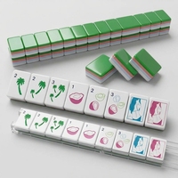 Jeu de Mahjong Riviera : Tuiles Tropicales, Palmiers, Parasol, Verre de Mer – Jeu de Table de Voyage