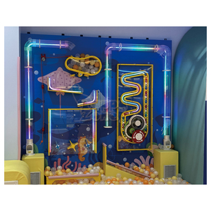 Aire de jeux intérieure moderne en bois avec espace repas familial - <span class=keywords><strong>Centre</strong></span> de divertissement pour enfants multi-niveaux de style nordique, café de jeu de rôle - Product Image 5
