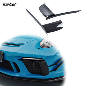 Karbel Sales CustomizedDry Carbon Pare-chocs avant Ventilations d'admission d'air Pare-chocs avant Valences supérieures Kit de carrosserie pour Porsche 991.2 GT3 - Product Image 1