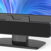 Speaker Komputer Inwa untuk PC Desktop, Speaker Monitor USB dengan Klip, Soundbar Komputer Berkabel untuk Laptop dengan Suara Keras