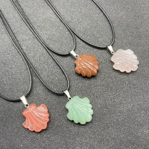 สร้อยคอจี้เปลือกหอยมุกสีชมพู หินกึ่งมีค่า ของขวัญธุรกิจเครื่องประดับ ขายส่งข้ามพรมแดน - Product Image 2