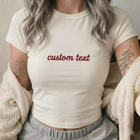T-shirt femme uni, coupe ajustée, manches courtes, extensible, basique, décontracté, 100% coton, t-shirt court pour femme