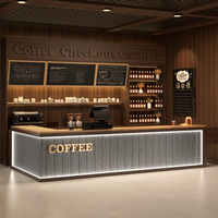 Comptoir de Bar en Bois Massif Simple et Moderne Personnalisable Style Industriel Réception pour Café Thé Boutiques Entreprise Utilisation Comptoirs de Réception