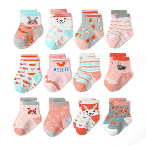 <span class=keywords><strong>Chaussettes</strong></span> antidérapantes pour enfants, 12 paires, jolies <span class=keywords><strong>chaussettes</strong></span> en coton pour bébé, <span class=keywords><strong>chaussettes</strong></span> pour garçons et filles en solde - Product Image 1