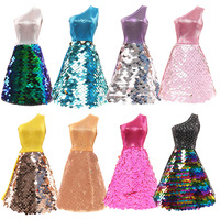 Poupée jouets paillettes paillettes jupe queue de poisson robe robe traînant 30cm poupée Dressup mode jupe accessoires