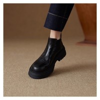 Bottes Chelsea à bout fendu pour femmes, double élastique, semelle épaisse à crampons, style rétro, bottes courtes de travail, OEM ODM Vente en gros