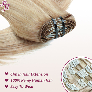 FH Clip in capelli grezzi Extension evidenziano doppia Clip disegnata in Extension capelli onda naturale 8 pz in <span class=keywords><strong>Set</strong></span> - Product Image 2