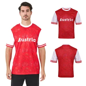 L'ultimo fashion design per la maglia da calcio Austria 2024 Euro abbigliamento da calcio che assorbe il sudore e ad asciugatura rapida