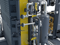 Compresseur portable Atlas Copco Air Booster 1000 Psi monté sur châssis B4-41 pour la forage de puits d'eau en location