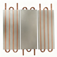 Plaque de refroidissement à eau en aluminium 127*305*15mm avec tubes en cuivre 3/8, 4 boucles, plaque froide, dissipateur thermique à eau, plaque de refroidissement liquide