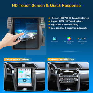 Reproductor Multimedia con Pantalla de Infoentretenimiento para Automóvil, el Más Reciente del 2026, para <span class=keywords><strong>HONDA</strong></span> <span class=keywords><strong>CIVIC</strong></span> 2016- 10.4 Pulgadas, Pantalla Táctil IPS con CarPlay y DSP - Product Image 2