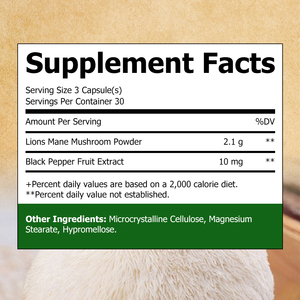OEM ODM Lions Mane Capsules Supports Focus Immunity & Memory Brain Enhangcing Immune Boosting - Product Image 2