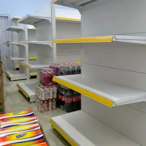 Plain back panel low price supermarket shelving for Convenience store