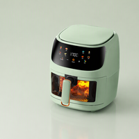 Oven Penggorengan Udara Digital dengan Jendela Kaca Transparan Berkapasitas Besar dan Serbaguna untuk Memasak di Rumah Sehari-hari