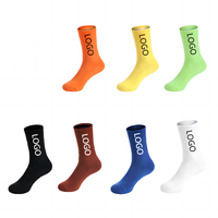 Vente en gros OEM Chaussettes de sport bon marché en coton avec logo personnalisé Chaussettes tissées personnalisées de haute qualité pour hommes et femmes