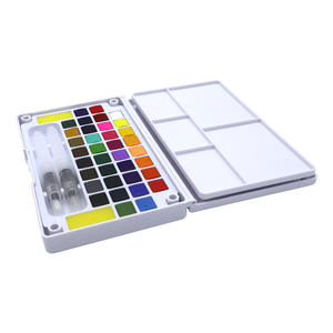 Haute qualité 12/18/24/36 couleur <span class=keywords><strong>Gouache</strong></span> peinture ensemble peintures à l'eau pour les <span class=keywords><strong>beaux</strong></span>-<span class=keywords><strong>arts</strong></span> sur toile Portable 3ml Palette pinceau Pigment - Product Image 1
