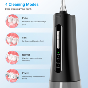 Irrigateur <span class=keywords><strong>dentaire</strong></span> oral portable sans fil pour le nettoyage des dents, <span class=keywords><strong>jet</strong></span> d'eau <span class=keywords><strong>de</strong></span> <span class=keywords><strong>voyage</strong></span> électrique rechargeable par USB, hydropulseur pliable - Product Image 2