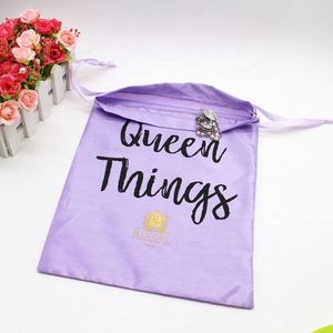 Pochette personnalisable en satin de soie écologique avec cordon de serrage, recyclable, pour rangement de perruques, cils, mèches de cheveux, soins de la peau et cadeaux - Product Image 5
