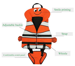 النيوبرين السباحة ركوب الأمواج مع رغوة EPE الملونة clownfish طفل الطفو تعويم سترة الحياة سترة pfd - Product Image 6