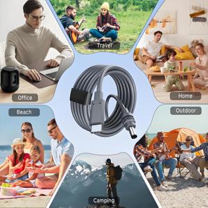 100W Max Điện Starlink <span class=keywords><strong>Mini</strong></span> <span class=keywords><strong>USB</strong></span>-C DC Cáp Không Thấm Nước <span class=keywords><strong>5.5Mm</strong></span> Cắm 65W + Pd Nguồn Tương Thích 3M Chiều Dài PVC 5A Nhanh Chóng Sạc 5M - Product Image 4