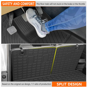 Alas kursi Honda <span class=keywords><strong>Pilot</strong></span> 8 aksesoris tahan lama TPE Cargo Liner belakang bagasi tikar sandaran tikar lantai - Product Image 5