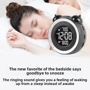 Reloj Despertador de Alta Definición con Pantalla VA, Potente Alarma, Diseño Simple y Creativo para Estudiantes, Vibración Mecánica, Multifunción Electrónica - Product Image 5