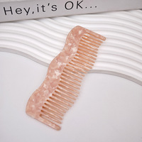 Brosse démêlante à coussin d'air naturelle pour cheveux bouclés, ensemble peigne et brosse, brosse sèche-cheveux en acétate, brosse à cheveux