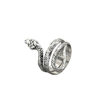 Bague unie en verre naturel pour couple, style rétro, design serpent géométrique, pour femme, tendance transfrontalière Europe-États-Unis