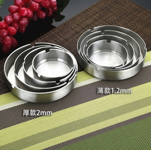 Cendrier rond en acier inoxydable personnalisé DFA1210, plaque en métal, logo personnalisé par laser ou impression sur soie - Product Image 6