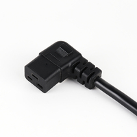 Connecteur DC IEC C19 vers C20 à 90 degrés, câble d'alimentation en cuivre pur, câble en PVC, certifié VDE pour les appareils ménagers