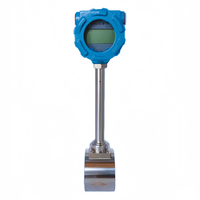 Alat Ukur Aliran Vortex Digital Bahan Stainless Steel untuk Cairan, Gas, Minyak, Air & Udara dengan Layar LCD, Tipe Jepit, Mendukung OEM