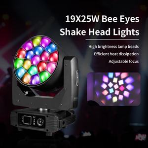 Venta al por mayor y personalización: Luz de cabeza móvil Big Bee Eye de 19 piezas y 25W con zoom LED DMX RGBW - Product Image 2