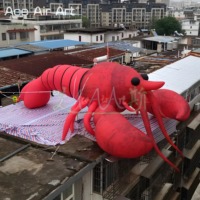 Homard gonflable géant en promotion pour la publicité des restaurants de fruits de mer, présentoir attrayant pour écrevisses et crevettes et promotions